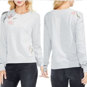 4/$25 Two Vince Camuto Floral Embroidered Pullover